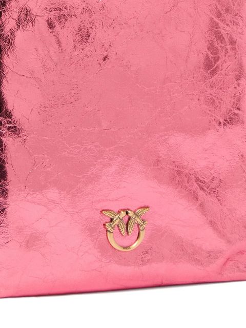 PINKO metallic-finish mini clutch bag