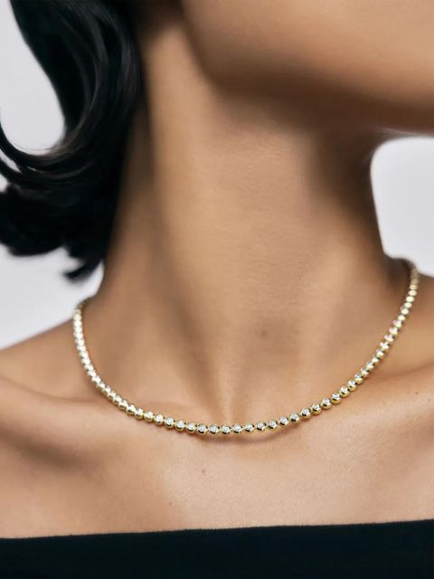 Monica Vinader Lab Grown Diamond Essential Tennis necklace - Gold - zdjęcie produktu nr 2