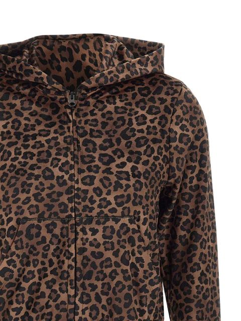 MC2 Saint Barth animal-print zip-up hoodie - Brown