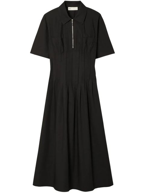 Tory Burch pleat-waist dress - Black - zdjęcie produktu nr 1