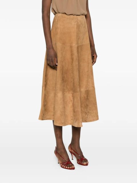 Nour Hammour Opera panelled midi skirt - Neutrals
