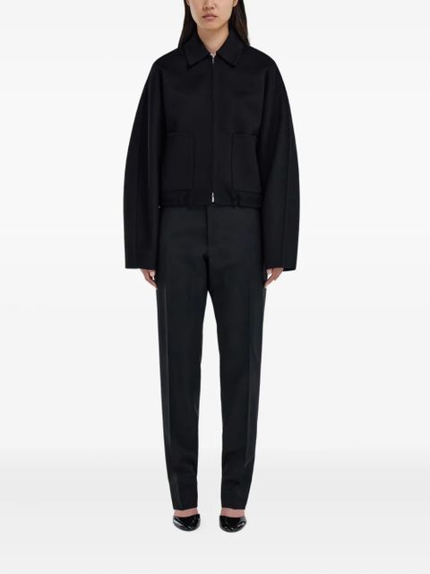 Ferragamo zip-up drawstring bomber jacket - Black - zdjęcie produktu nr 2