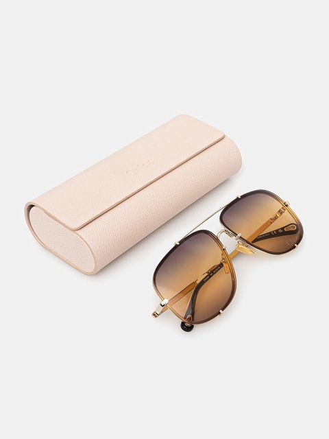 Chloé okulary przeciwsłoneczne damskie kolor złoty CH0348S