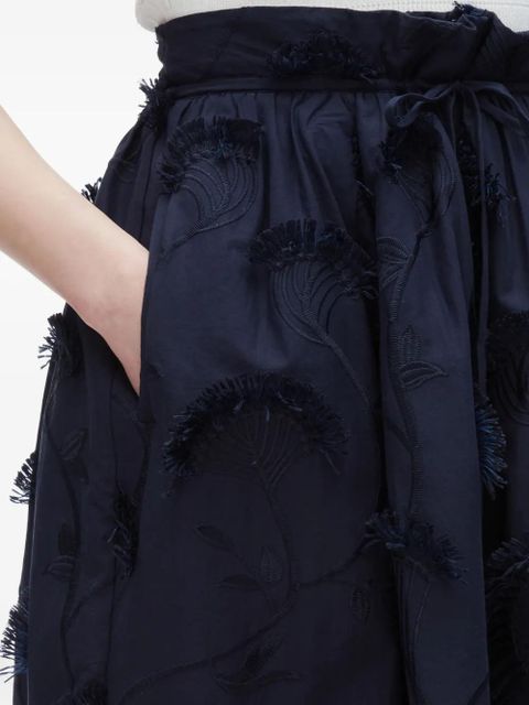 3.1 Phillip Lim embroidered layered midi skirt - Blue