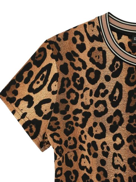 Dolce & Gabbana leopard-print crew-neck T-shirt - Brown