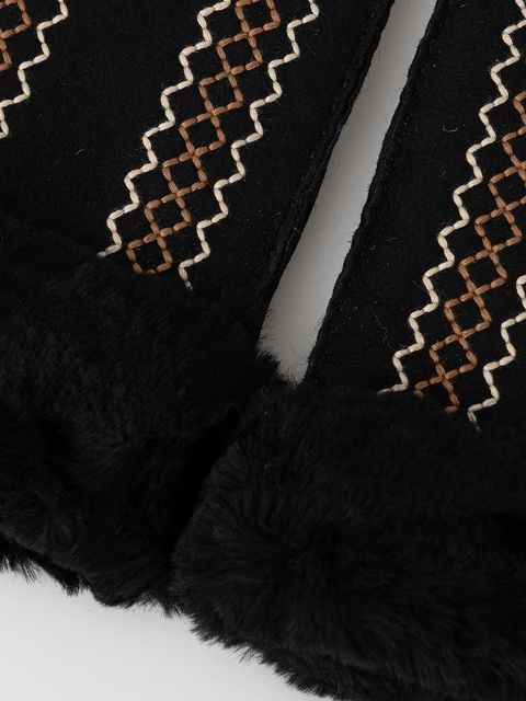 UGG rękawiczki zamszowe damskie kolor czarny 100907 - zdjęcie produktu nr 2