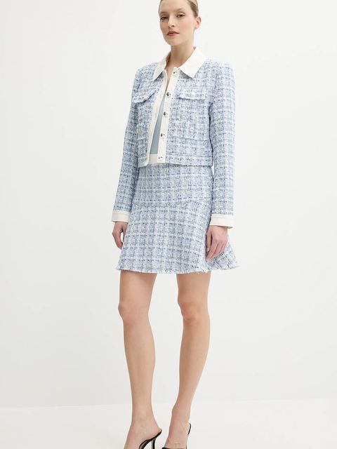 Morgan spódnica JBLUO kolor niebieski mini rozkloszowana JBLUO - zdjęcie produktu nr 2