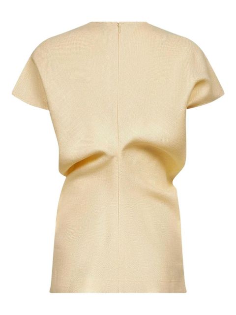 TOTEME gathered short-sleeve top - Neutrals - zdjęcie produktu nr 2