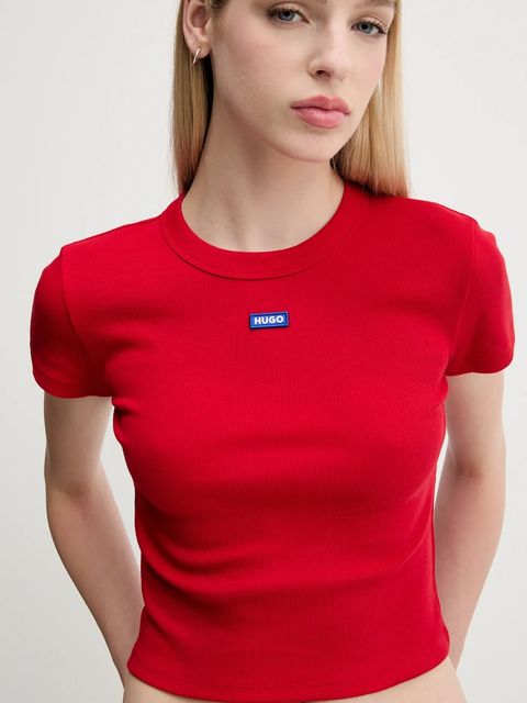 Hugo Blue t-shirt damski kolor czerwony 50510749