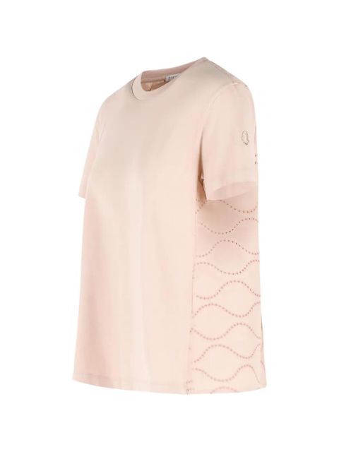 Moncler logo-detail cotton T-shirt - Pink
