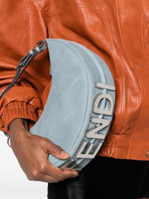 FENDI small Fendigraphy leather tote bag - Blue - zdjęcie produktu nr 2