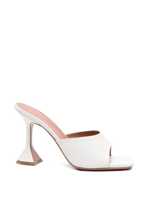 Amina Muaddi Lupita square-toe heeled sandals - White - zdjęcie produktu nr 1