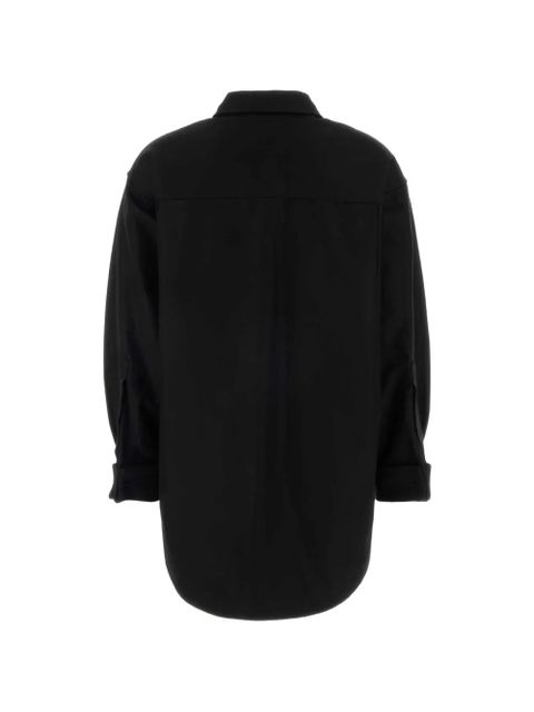 Balenciaga gabardine logo-embroidered shirt - Black - zdjęcie produktu nr 2