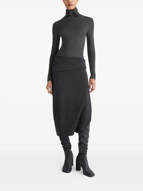 LEMAIRE neck-tie long-sleeve top - Grey - zdjęcie produktu nr 2