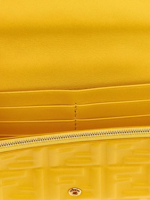 FENDI embossed handle chain wallet - Yellow