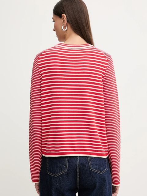 Marc O'Polo sweter bawełniany damski kolor czerwony lekki 600602360007