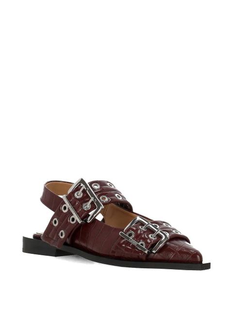 GANNI Buckle ballet flats - Purple - zdjęcie produktu nr 2