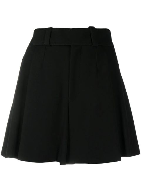 Chloé high-waist pleated shorts - Black - zdjęcie produktu nr 1