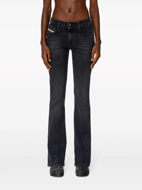 Diesel flared cotton blend jeans - Black