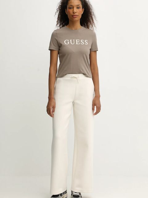 Guess t-shirt bawełniany CLELIA damski kolor beżowy V5BI10 I3Z14 - zdjęcie produktu nr 2