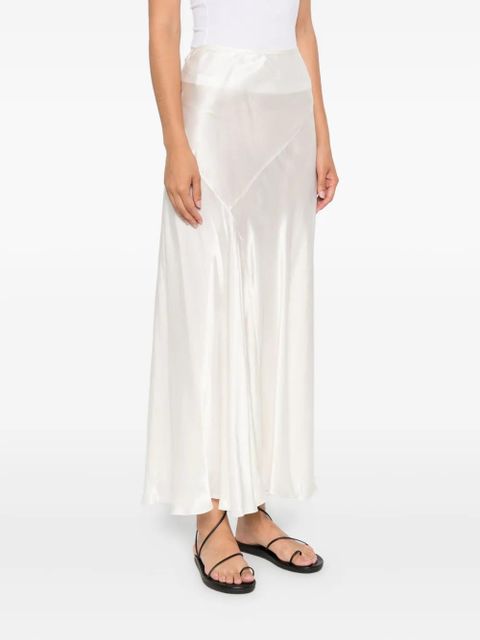 The Row asymmetrical silk skirt - Neutrals