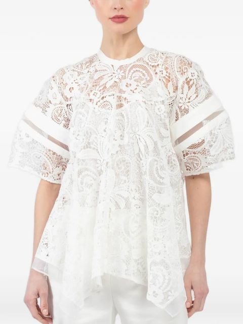 3.1 Phillip Lim Flounce lace panel blouse - White - zdjęcie produktu nr 1