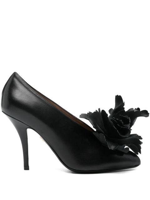 Ferragamo flower-embellished pumps - Black - zdjęcie produktu nr 1