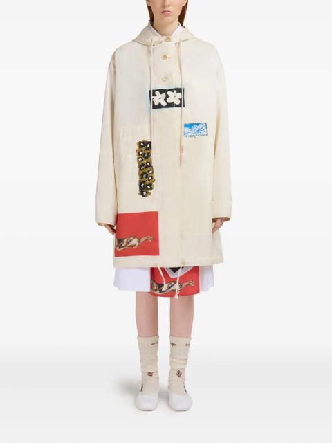 Marni patchwork hooded parka - White - zdjęcie produktu nr 2