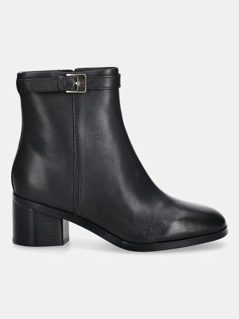 Tommy Hilfiger botki skórzane TH BUCKLE RIDING MID HEEL BOOTIE - zdjęcie produktu nr 1