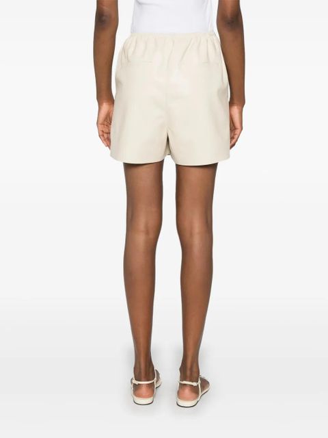 Nanushka faux-leather shorts - Neutrals
