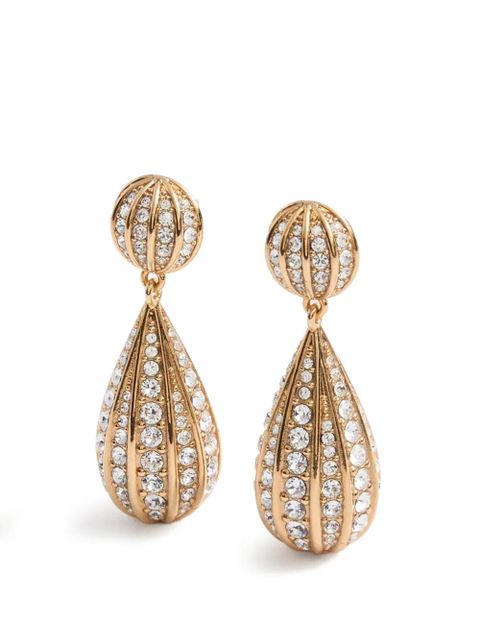 Valentino Garavani Poetiques Des Gouttes metal and Swarovski® crystal earrings - Gold