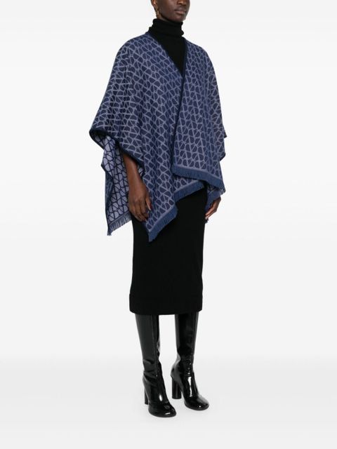 Valentino Garavani Toile Iconographe jacquard cape - Blue