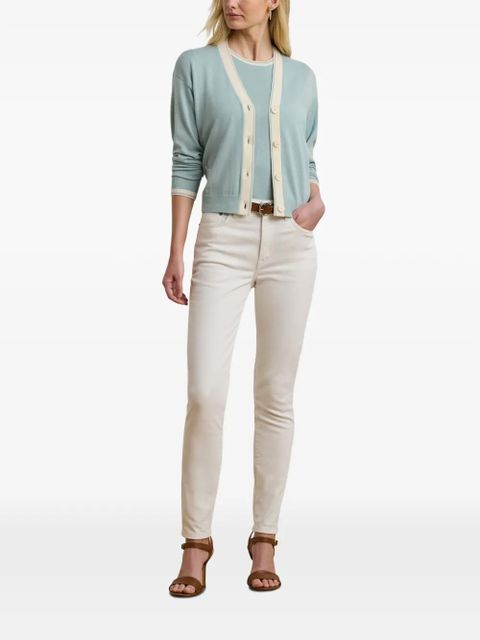 Lauren Ralph Lauren embroidered-logo cardigan - Blue - zdjęcie produktu nr 2