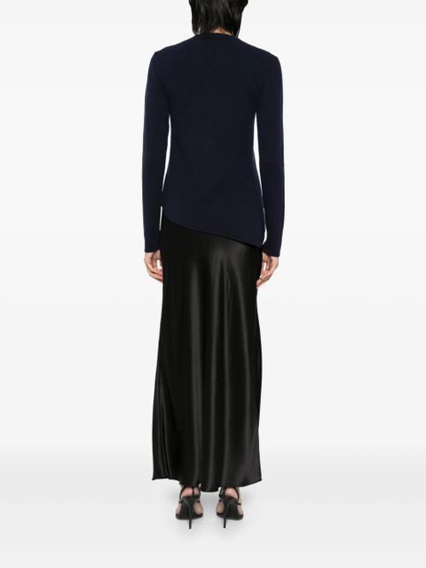 Christopher Esber twist front cashmere dress - Blue
