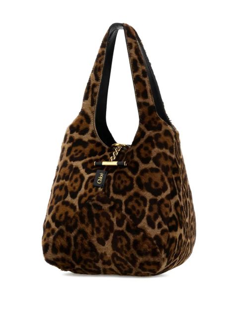 Chloé Balloon leopard-print shoulder bag - Brown