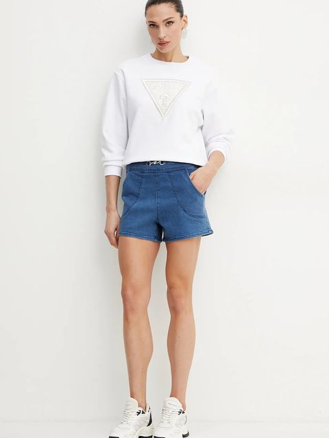 Guess szorty z domieszką jedwabiu JEWEL - zdjęcie produktu nr 2