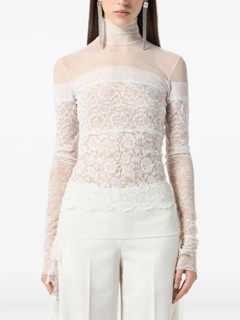 Blumarine scalloped-lace blouse - White