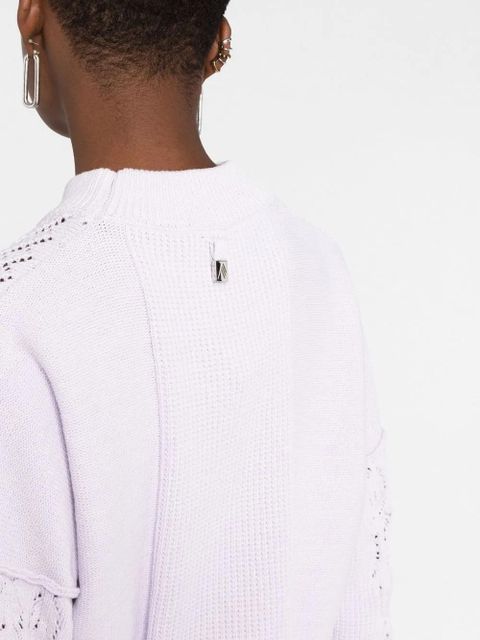 The Attico open-knit crew-neck jumper - Purple - zdjęcie produktu nr 2