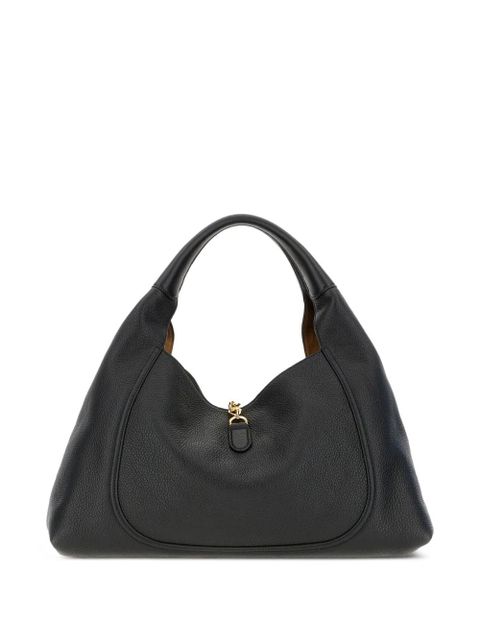 Gucci large Softbit leather shoulder bag - Black