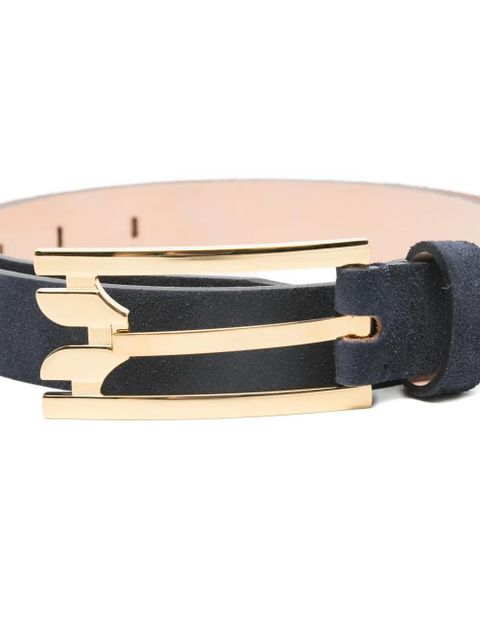 Victoria Beckham pin-buckle suede belt - Blue