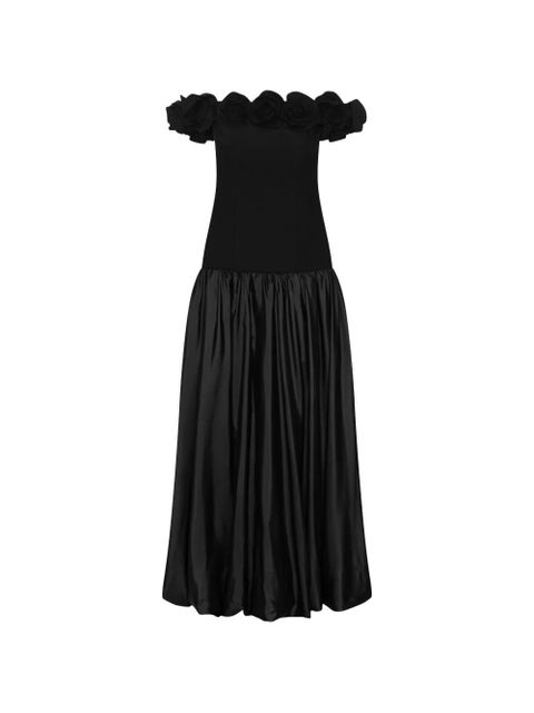 ROTATE BIRGER CHRISTENSEN flower crepe maxi dress - Black - zdjęcie produktu nr 1