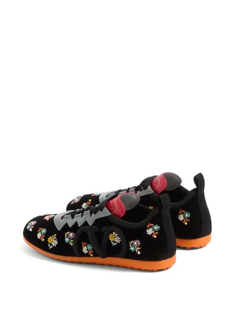 Valentino Garavani Chromathon velvet sneakers - Black
