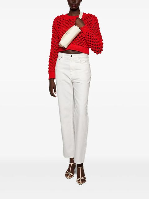 Jil Sander Cannolo cross body bag - White