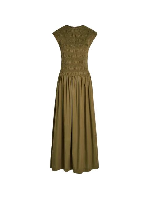 Faithfull the Brand Ale shirred midi dress - Green - zdjęcie produktu nr 1