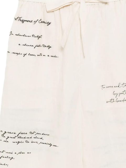 ZIMMERMANN dream embroiderd pants - Neutrals