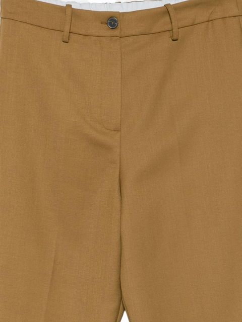 Alysi pressed-crease cotton trousers - Brown