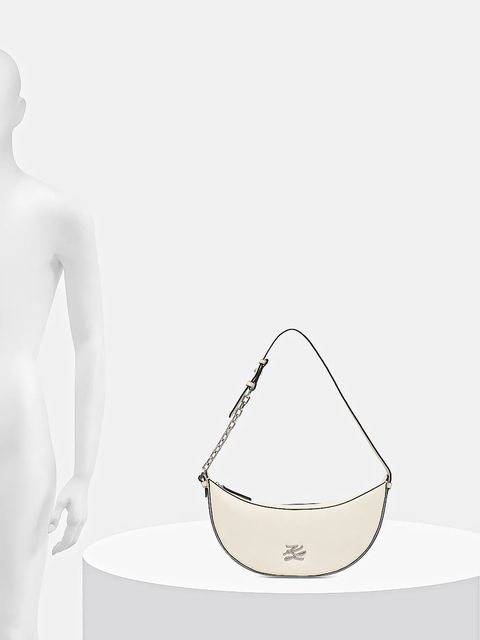 Karl Lagerfeld torebka skórzana K/AUTOGRAPH kolor biały B1W30236