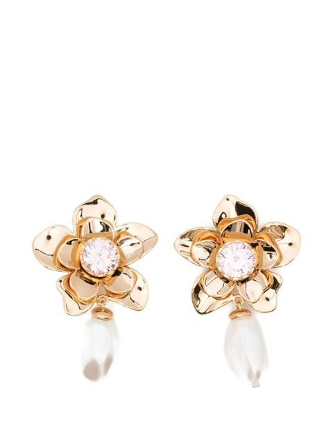Self-Portrait flower-motif earrings - Gold - zdjęcie produktu nr 1