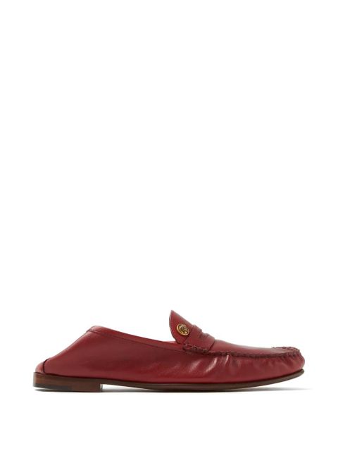 Versace Guanto leather driver shoes - Red