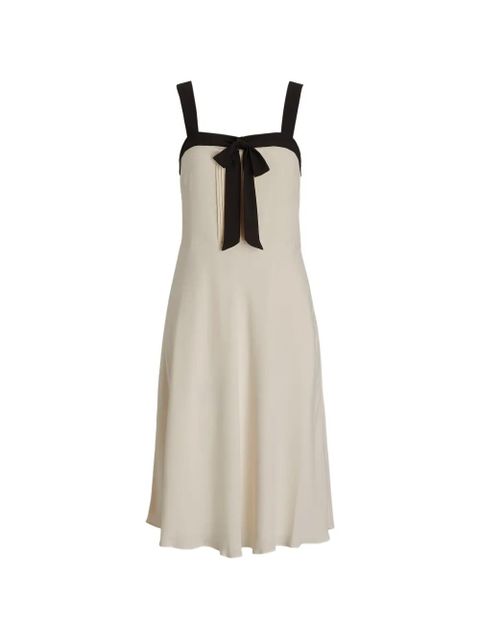 Lauren Ralph Lauren bow midi dress - Neutrals - zdjęcie produktu nr 1
